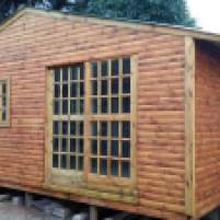 Log Cabin Glass Cottage Pane sliding door